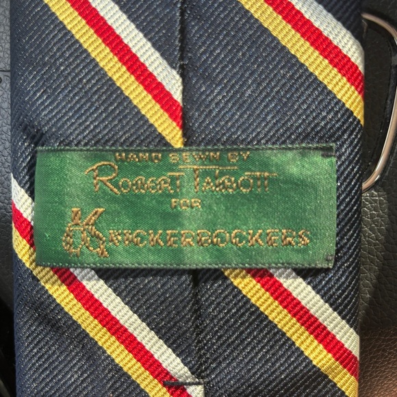 ROBERT TALBOTT Men’s Necktie Hand Sewn USA All Silk Classic Tartan Stripe - Picture 7 of 7